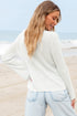 Ribbed Knit Bell Sleeve V-Neck Button Front Cardigan Sweater
